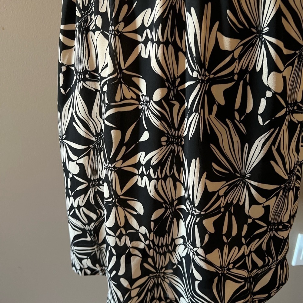 Anthropologie Postmark Printed V-Neck Tie Back Mini Dress - Picture 4 of 7